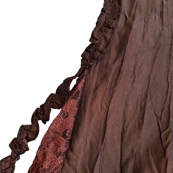 JANE & John A-Line Midi Skirt Lace Ruffle Details Shimmery Copper Style … - Picture 10 of 17